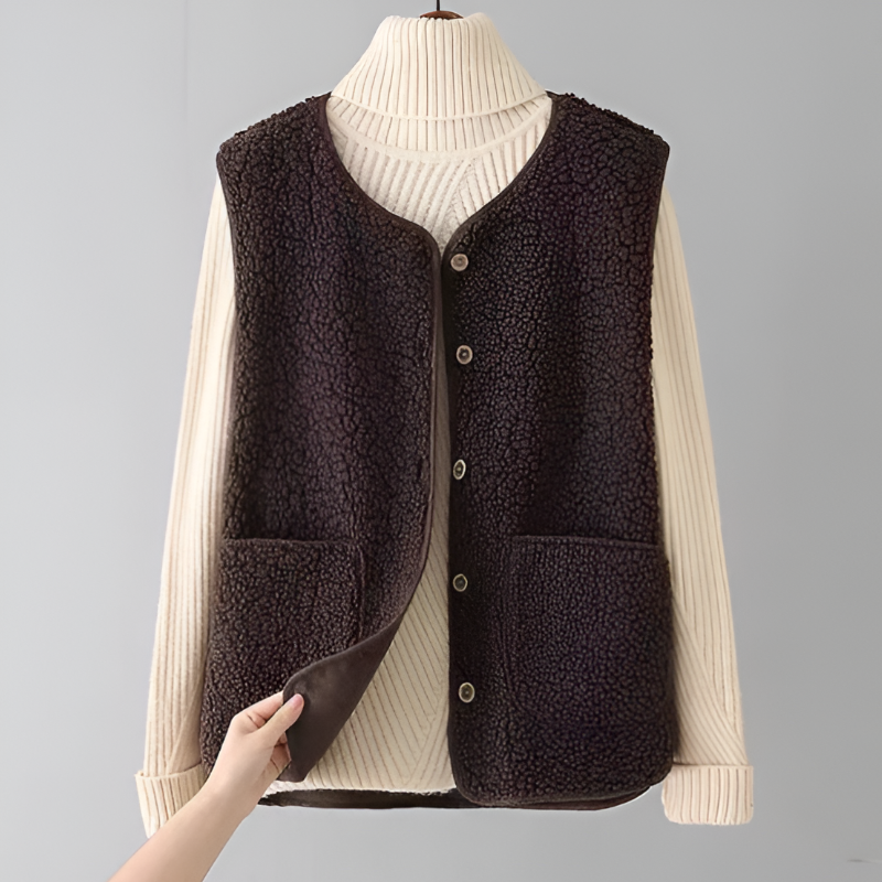 Eszter | Puha meleg teddy mellény női