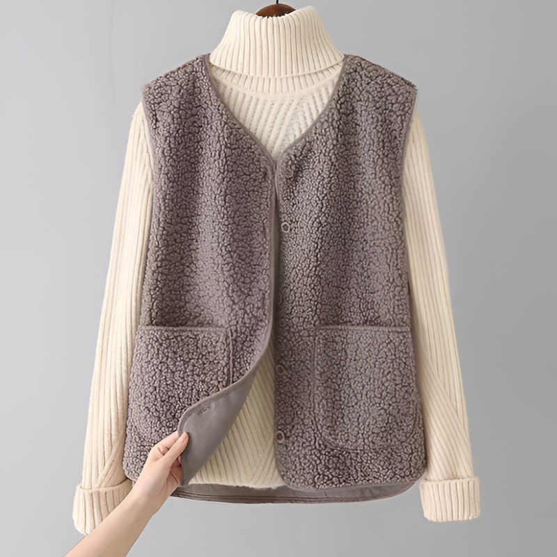 Eszter | Puha meleg teddy mellény női